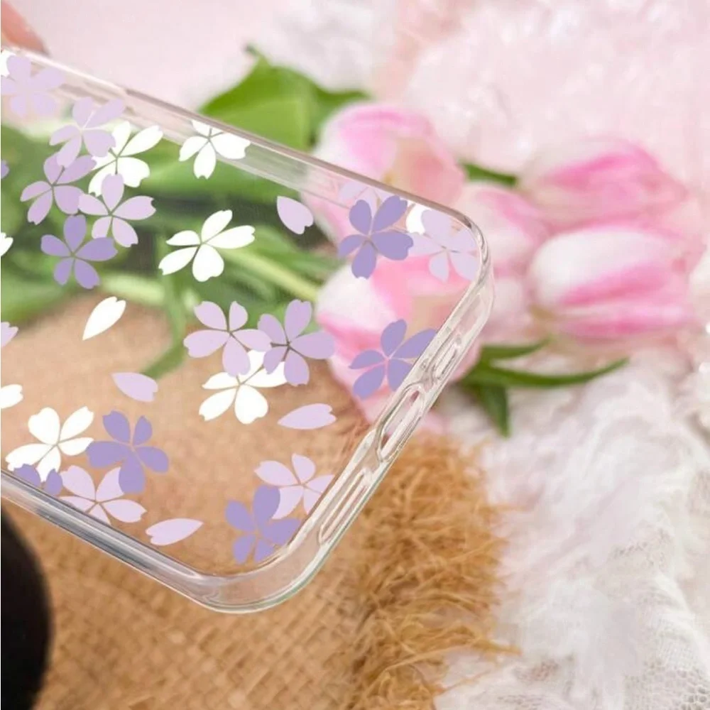 ⚠️Clearance iPhone 14/Pro/Pro Max Clear And Purple Phone Case - Picture 3 of 3